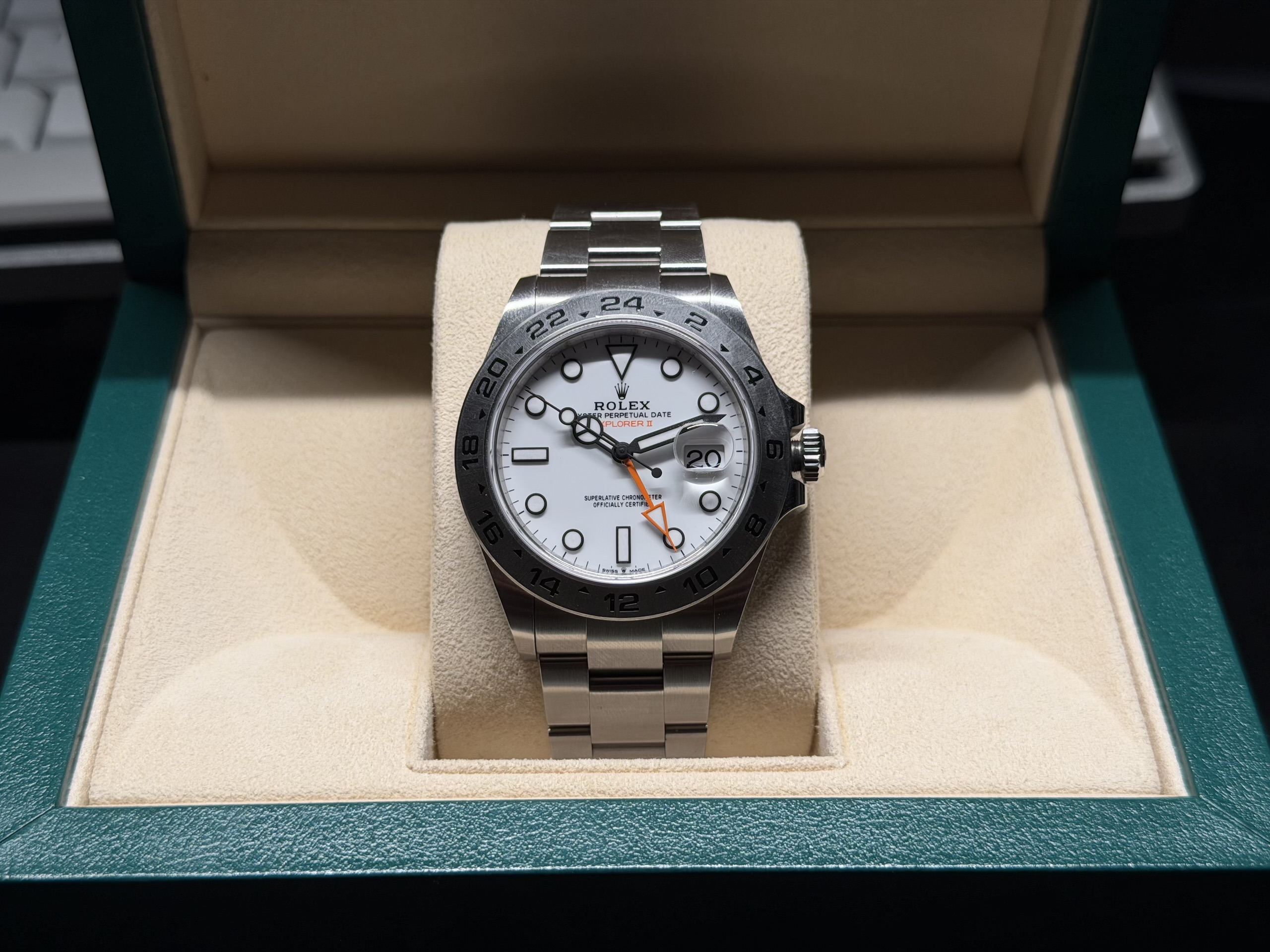 Rolex Explorer II 226570 Polar in its presentation box