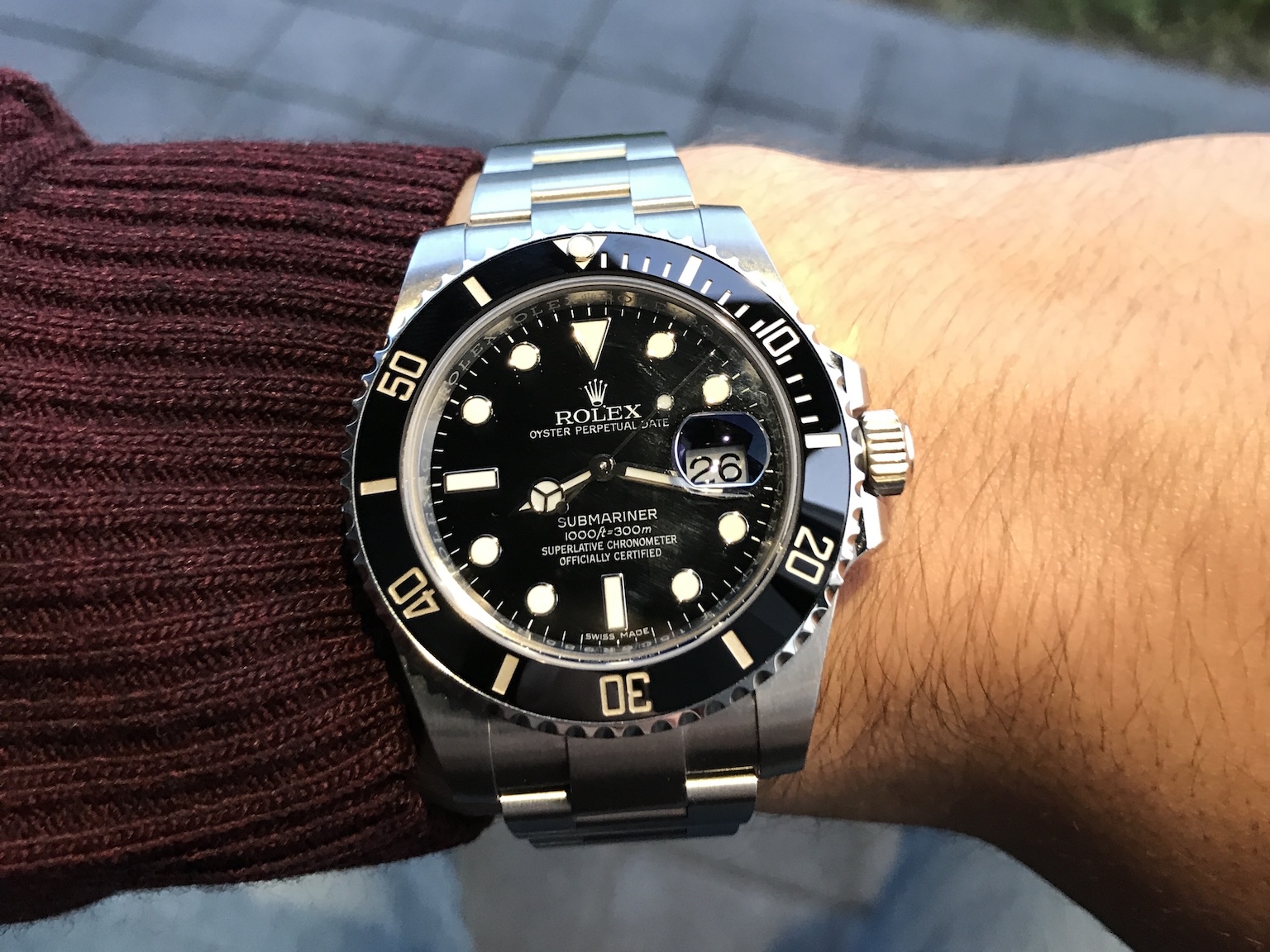 Rolex Submariner 116610LN on wrist